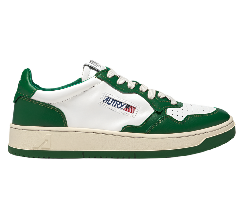 UNISEX SNEAKERS MDLST BICOLOR AUS WEISSEM UND GRÜNEM LEDER