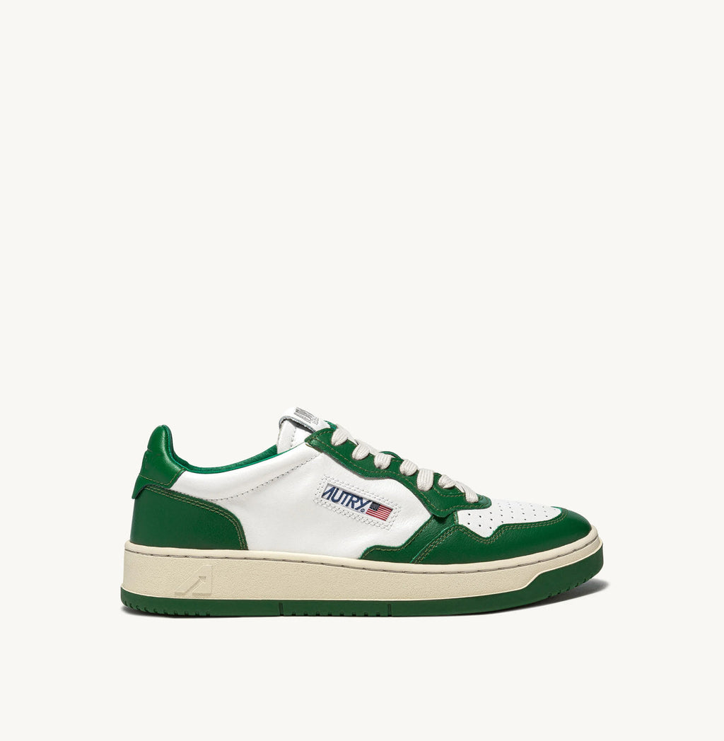 UNISEX SNEAKERS MDLST BICOLOR AUS WEISSEM UND GRÜNEM LEDER