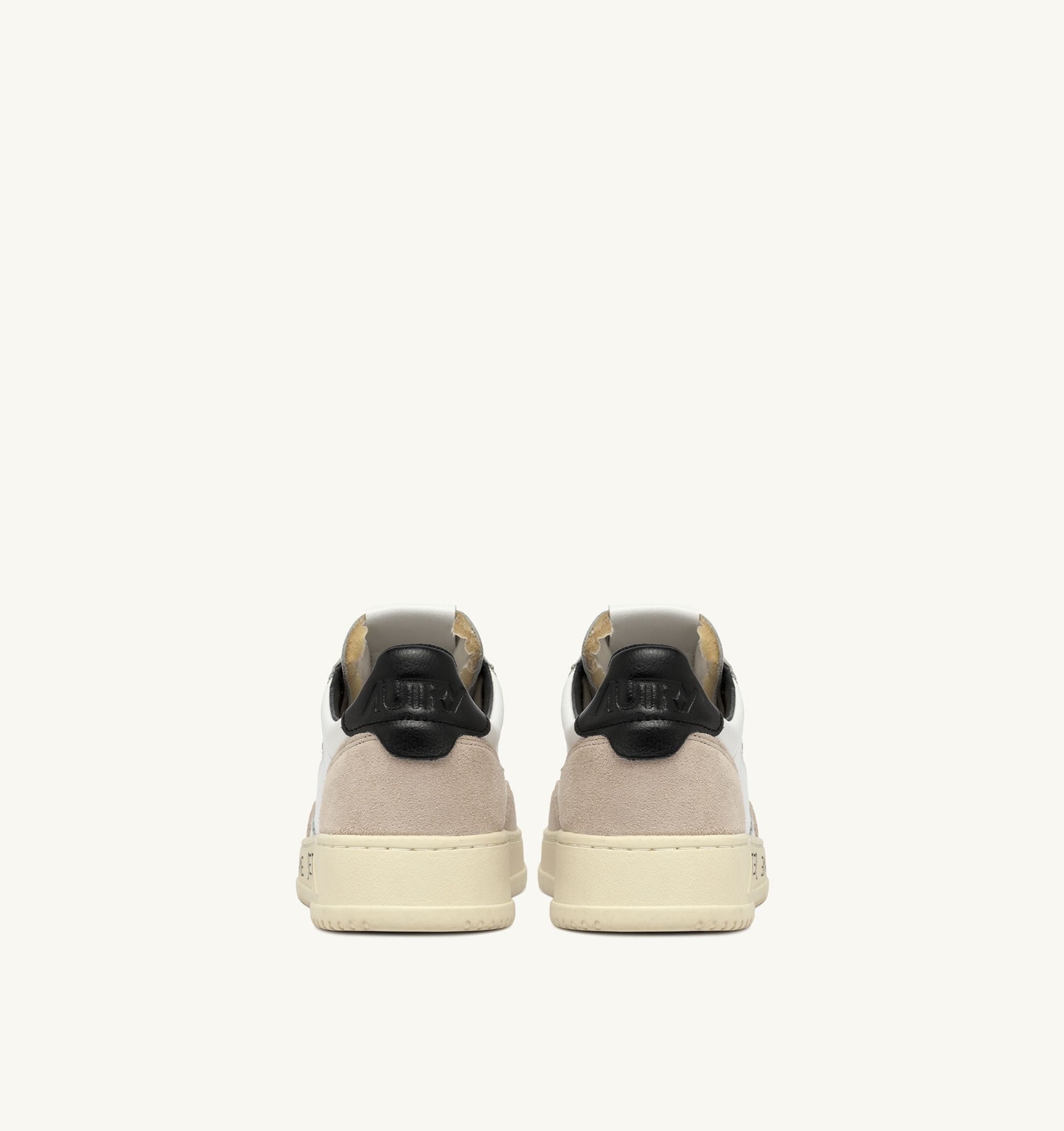 UNISEX SNEAKERS MEDALIST LOW AUS SCHWARZES UND WEISSES LEDER UND WILDLEDER MIT SCHRIFTZUG