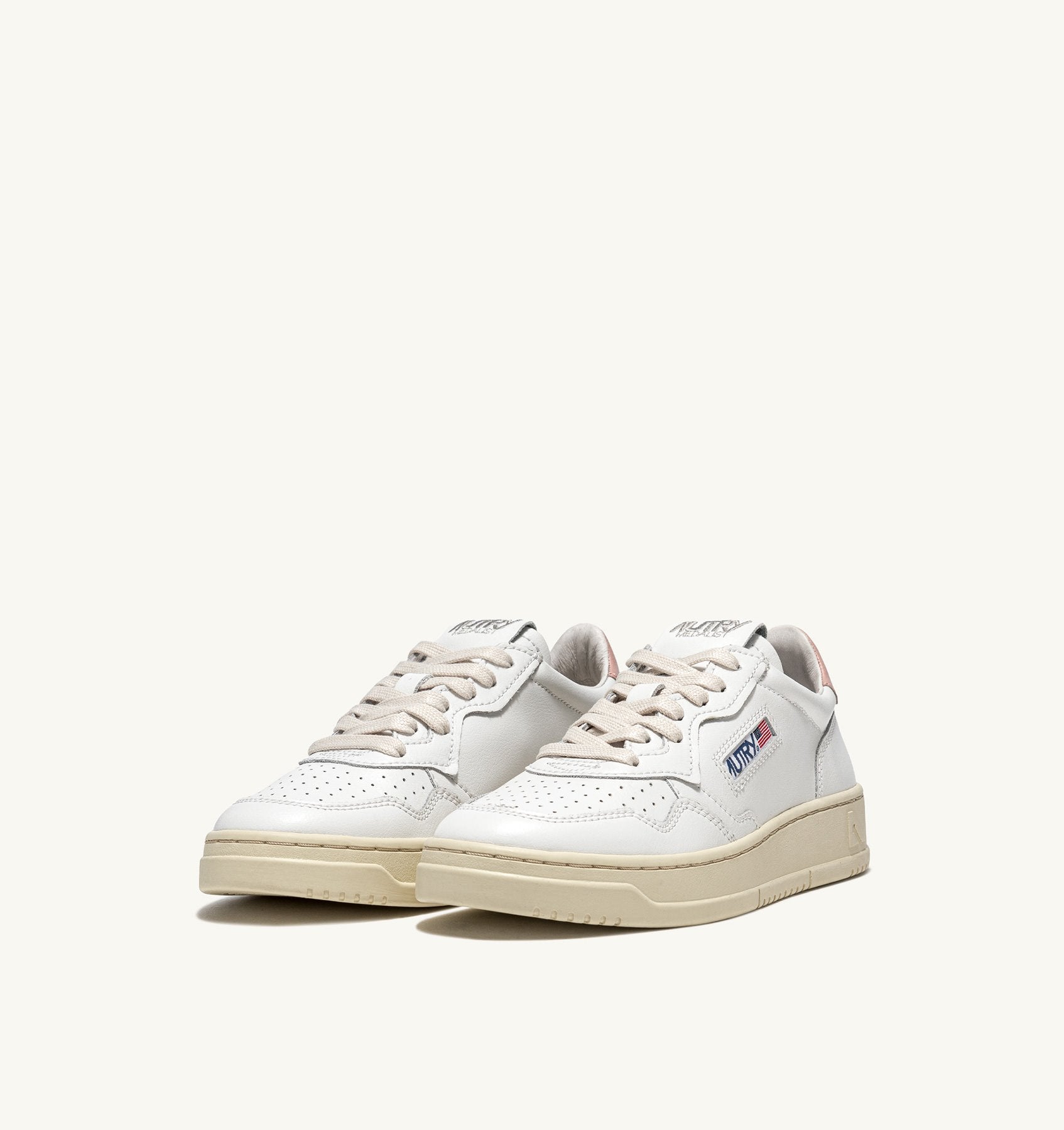 UNISEX SNEAKERS MDLST AUS WILDLEDER UND LEDER FARBE WEISS ROSA