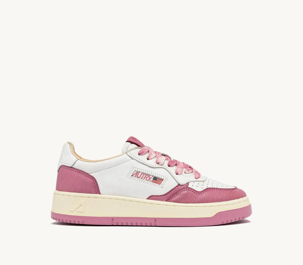 UNISEX SNEAKERS MDLST AUS WEISSEM LEDER MIT FOXGLOVE