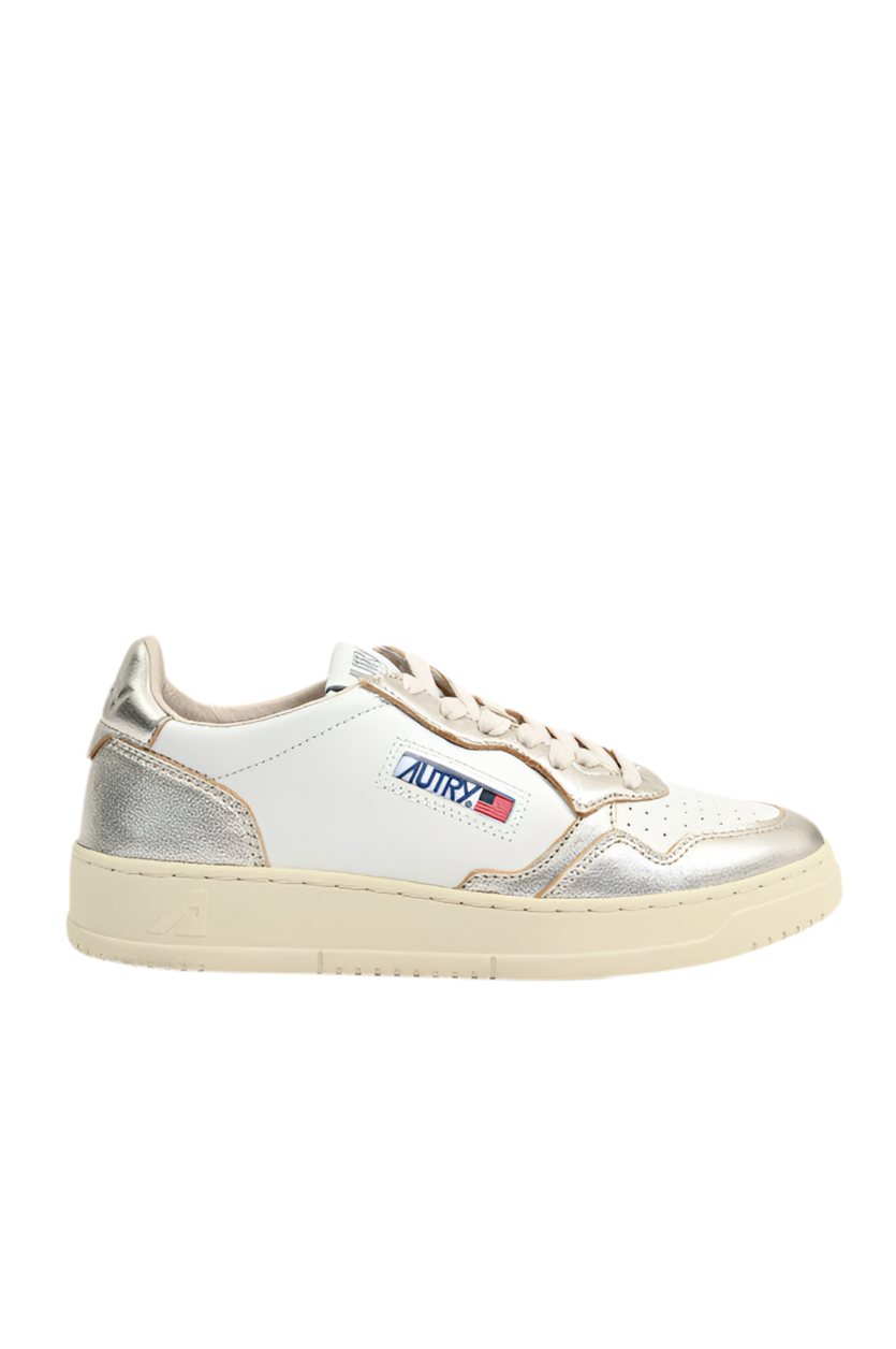 UNISEX SNEAKERS MDLST AUS WILDLEDER UND LEDER FARBE WEISS SILBER