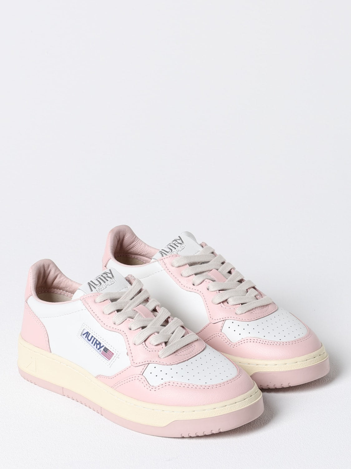 UNISEX SNEAKERS MDLST LOW BICOLOR AUS WEISSEM UND ROSA LEDER
