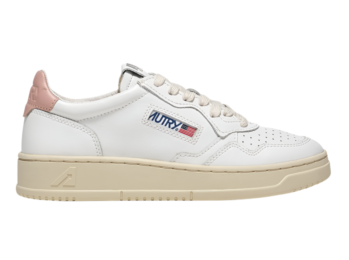 UNISEX SNEAKERS MDLST AUS WILDLEDER UND LEDER FARBE WEISS ROSA