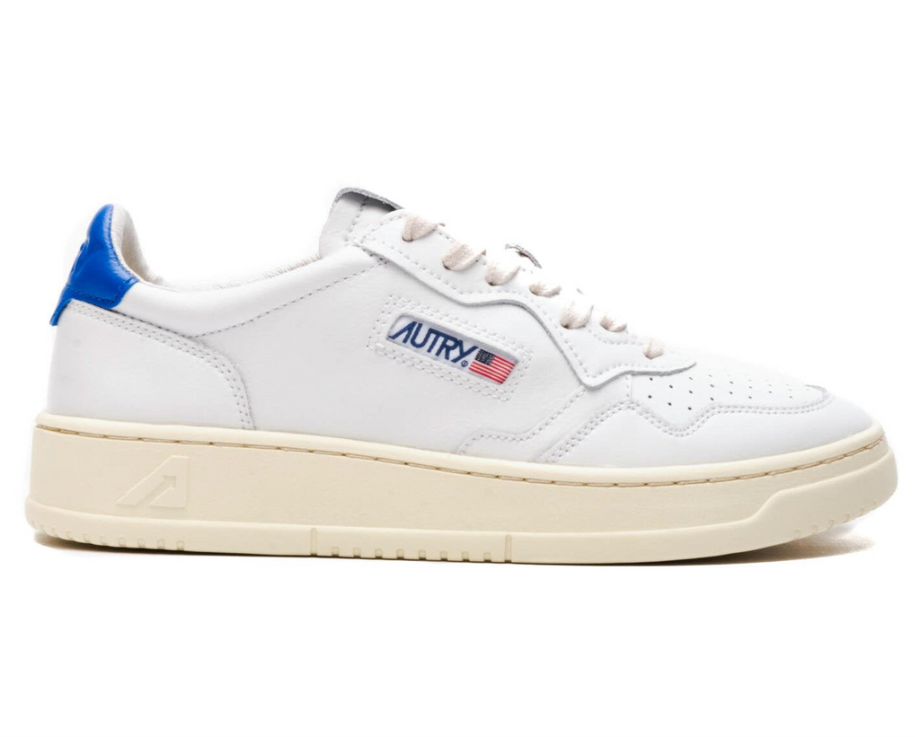 UNISEX SNEAKERS MDLST AUS WILDLEDER UND LEDER FARBE WEISS BLAU
