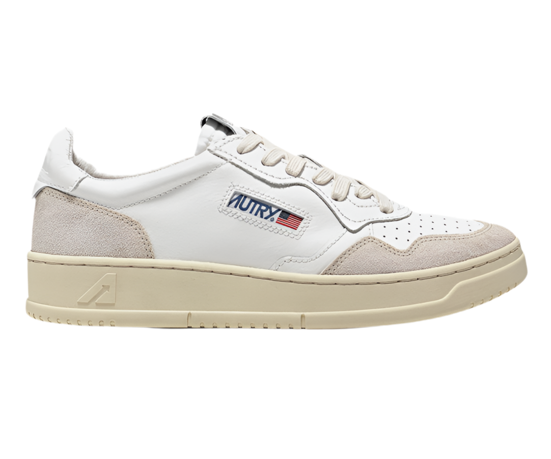 UNISEX SNEAKERS MDLST LOW BICOLOR AUS WEISSEM UND GREY LEDER