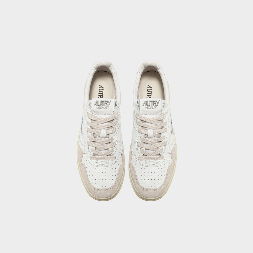 UNISEX SNEAKERS MDLST LOW BICOLOR AUS WEISSEM UND GREY LEDER