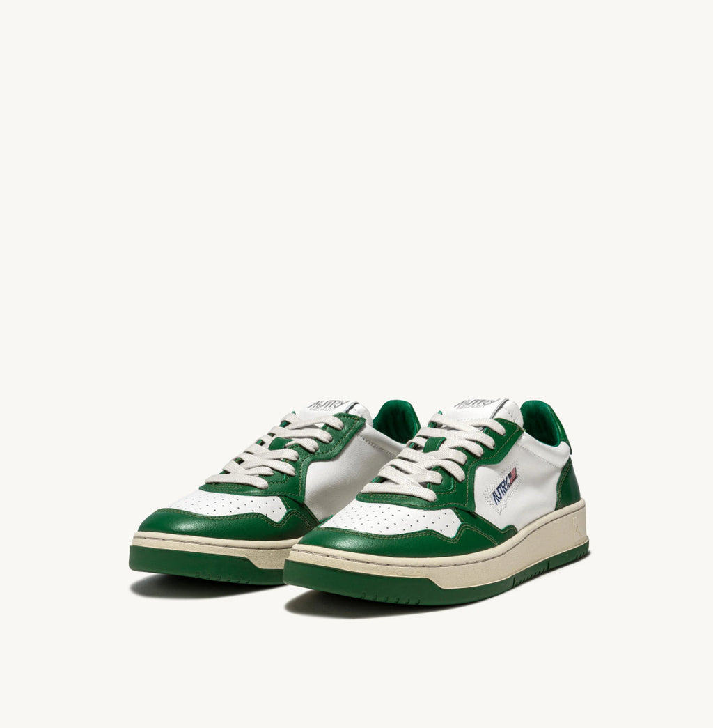 UNISEX SNEAKERS MDLST BICOLOR AUS WEISSEM UND GRÜNEM LEDER