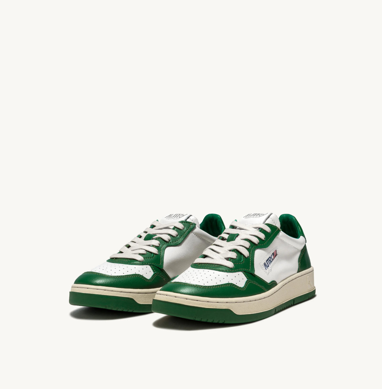 UNISEX SNEAKERS MDLST BICOLOR AUS WEISSEM UND GRÜNEM LEDER