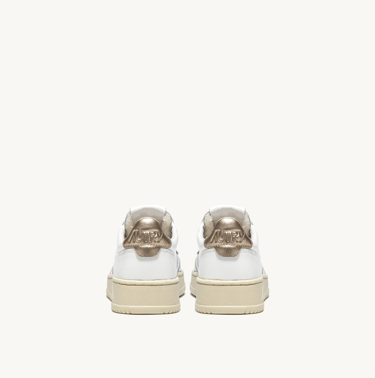 UNISEX SNEAKERS MDLST AUS LEDER IN WEISS UND GOLD METALLIC