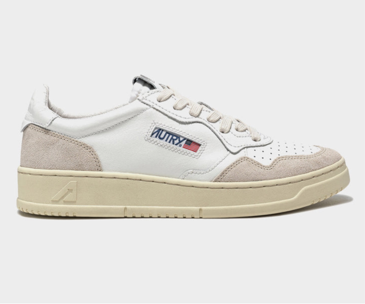 UNISEX SNEAKERS MDLST LOW BICOLOR AUS WEISSEM UND GREY LEDER