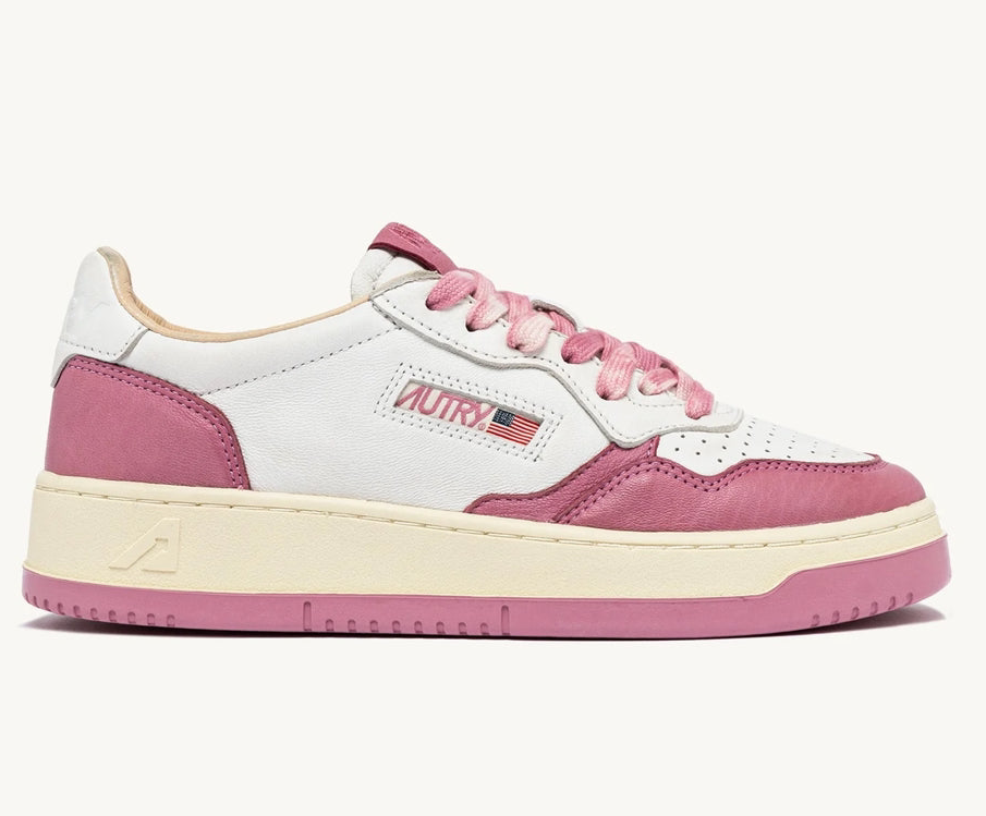 UNISEX SNEAKERS MDLST AUS WEISSEM LEDER MIT FOXGLOVE