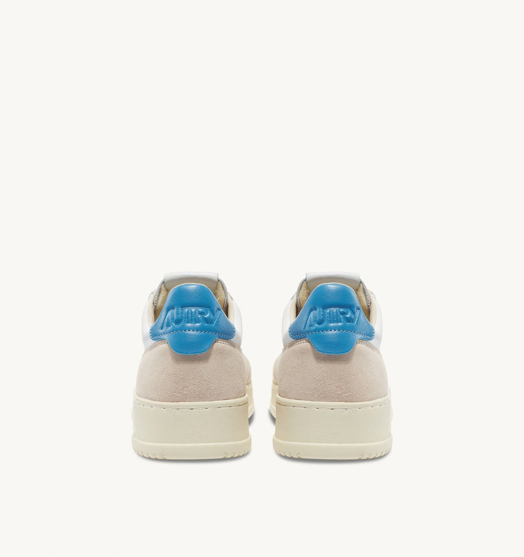 UNISEX SNEAKERS MDLST AUS WILDLEDER UND LEDER FARBE WEISS BABYBLAU
