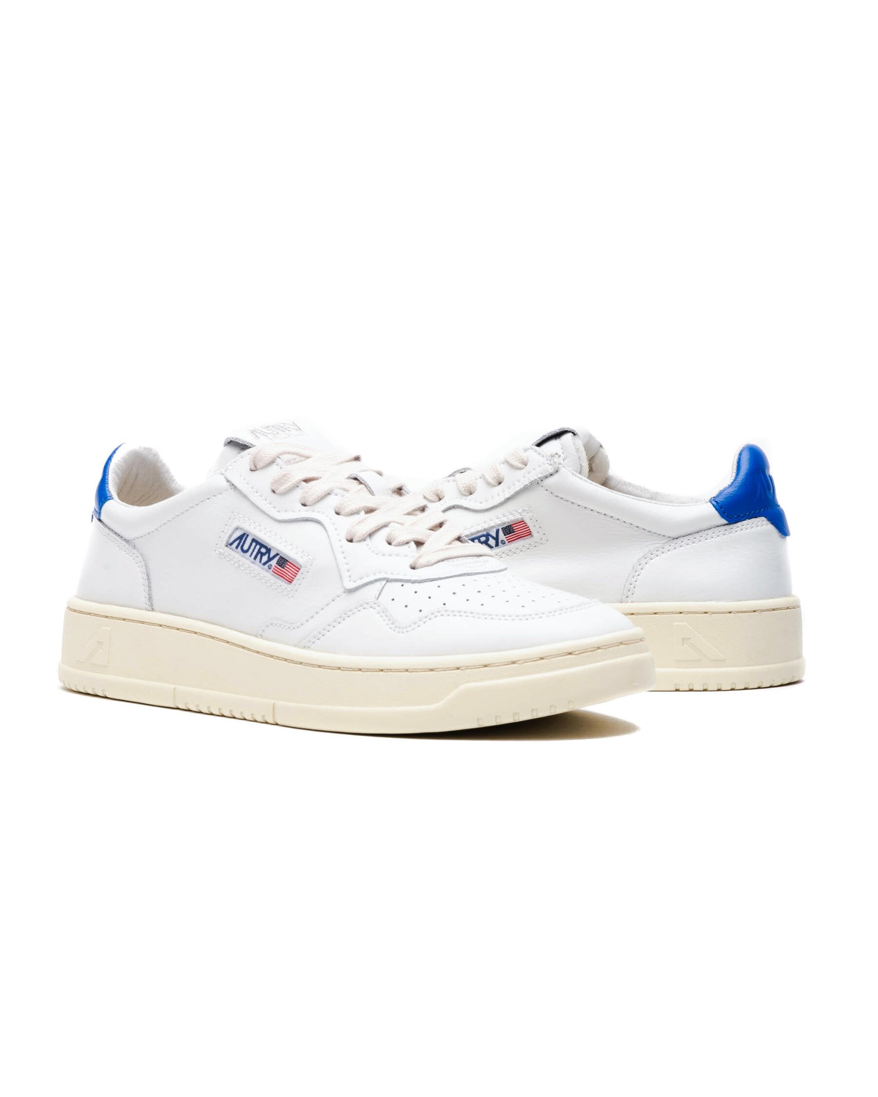 UNISEX SNEAKERS MDLST AUS WILDLEDER UND LEDER FARBE WEISS BLAU