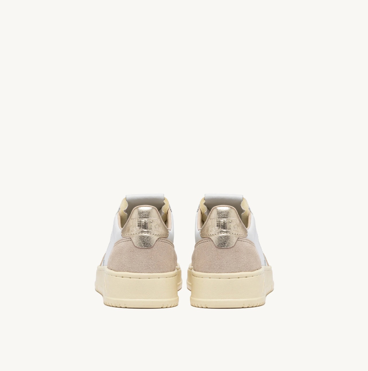 UNISEX SNEAKERS MDLST AUS LEDER UND WILDLEDER IN WEISS UND GOLD