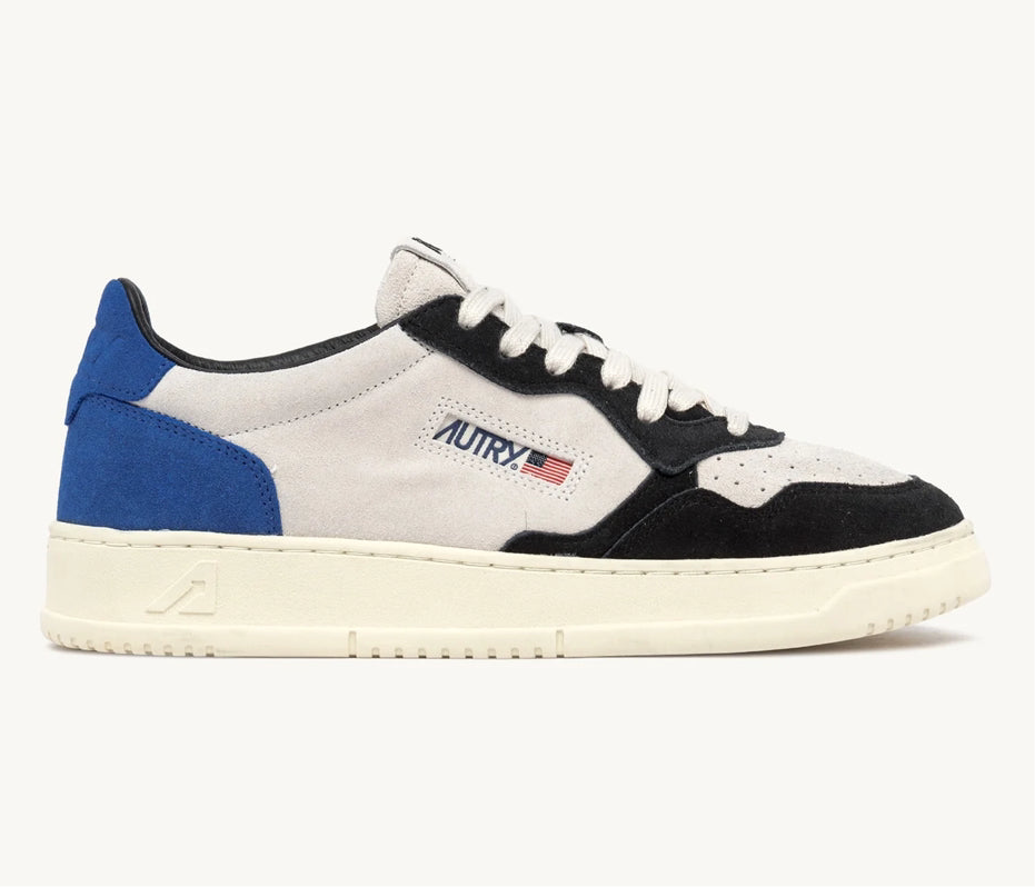 UNISEX SNEAKERS MDLST TRICOLOR AUS WILDLEDER FARBE ELECTRIC BLU UND OFF BLACK